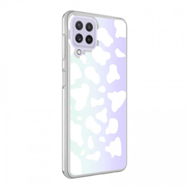 Galaxy M22 Kılıf Zore M-Blue Desenli Kapak Galaxy M22 Kılıf Zore M-Blue Desenli Kapak