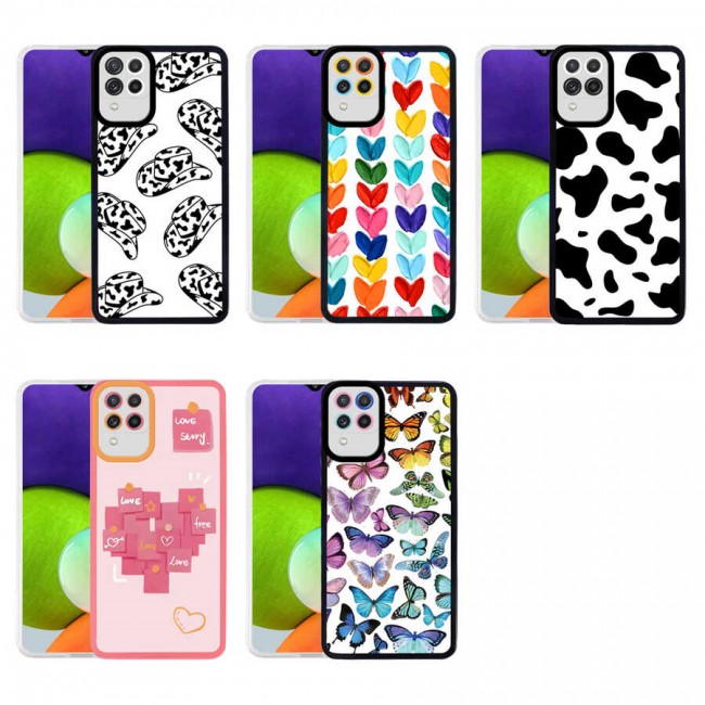 Galaxy M22 Kılıf Zore M-Fit Desenli Kapak Galaxy M22 Kılıf Zore M-Fit Desenli Kapak
