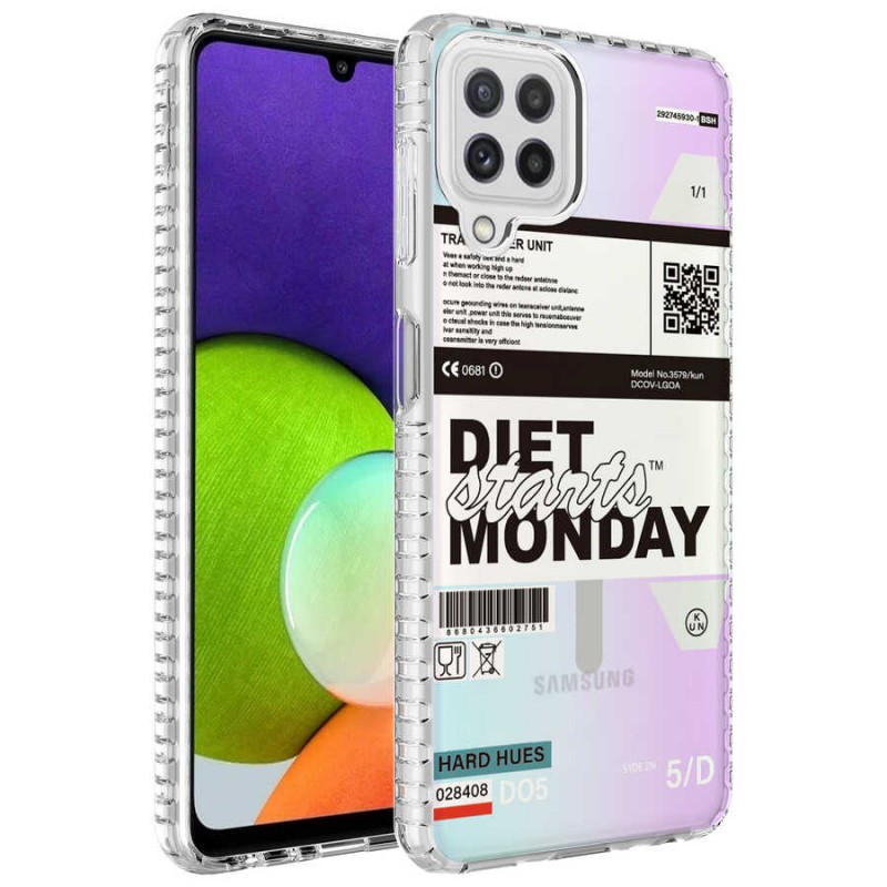 Bal-z Galaxy M32 Kılıf Airbag Kenarlı Renkli Desenli Silikon  Elegans Kapak