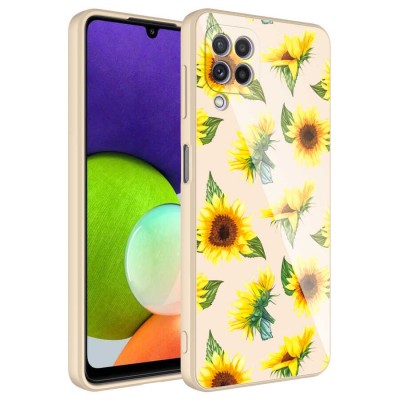 Bal-z Galaxy M32 Kılıf Kamera Korumalı Desenli Sert Silikon  Epoksi Kapak