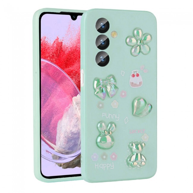 Galaxy M34 5G Kılıf Kabartma Figürlü Parlak Zore Toys Silikon Kapak Galaxy M34 5G Kılıf Kabartma Figürlü Parlak Zore Toys Silikon Kapak