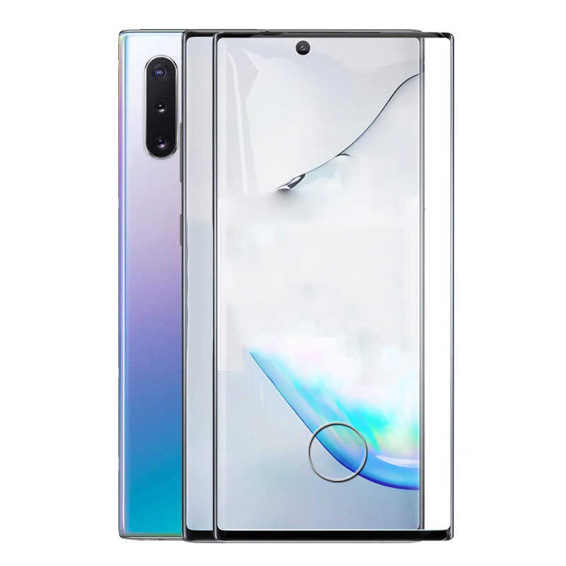 Bal-z Galaxy Note 10  Kavisli Full Yapışkanlı Cam Ekran Koruyucu