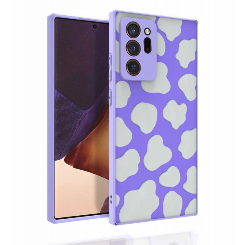 Bal-z Galaxy Note 20 Ultra Kılıf Desenli Kamera Korumalı Parlak  Nora Kapak