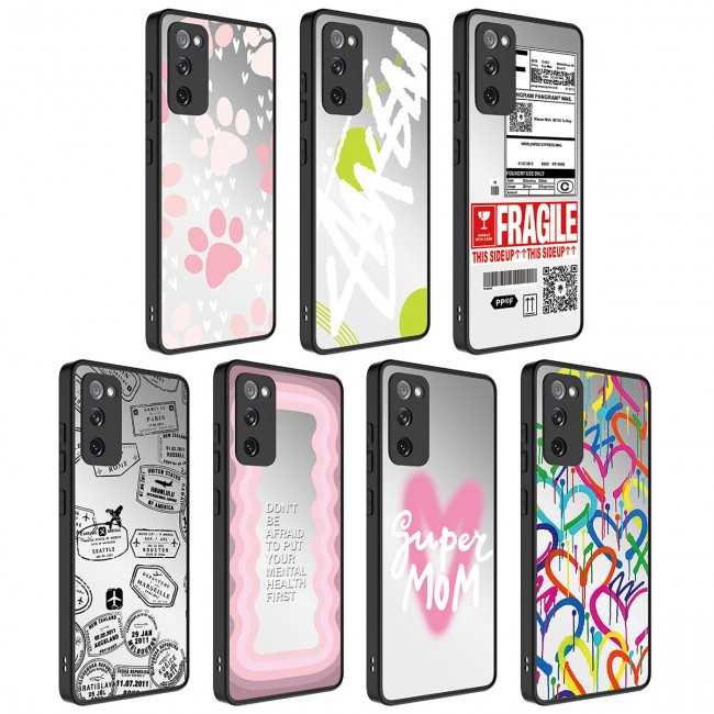 Galaxy S20 FE Kılıf Aynalı Desenli Kamera Korumalı Parlak Zore Mirror Kapak Galaxy S20 FE Kılıf Aynalı Desenli Kamera Korumalı Parlak Zore Mirror Kapak