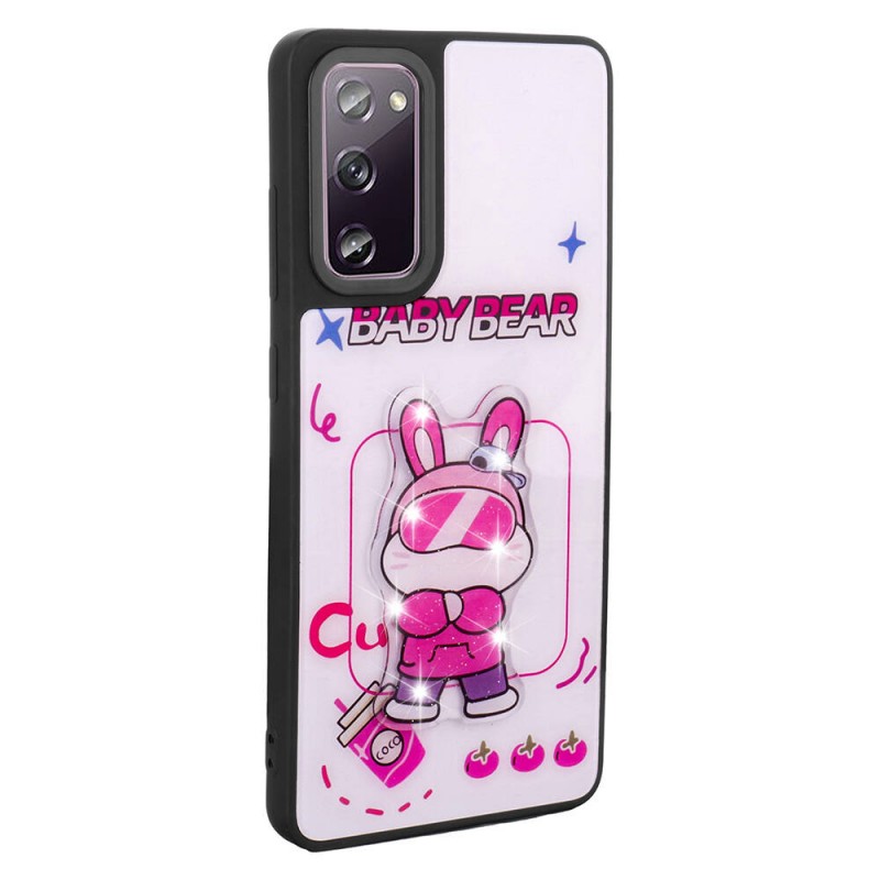 Bal-z Galaxy S20 FE Kılıf Parlayan Kabartmalı İkonik Figürlü  Amas Silikon Kapak