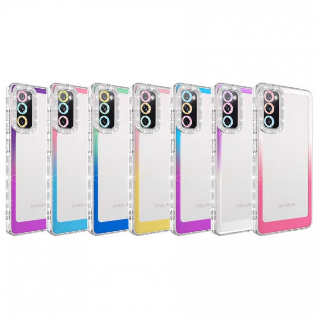 Galaxy S20 FE Kılıf Simli ve Renk Geçiş Tasarımlı Lens Korumalı Zore Park Kapak Galaxy S20 FE Kılıf Simli ve Renk Geçiş Tasarımlı Lens Korumalı Zore Park Kapak
