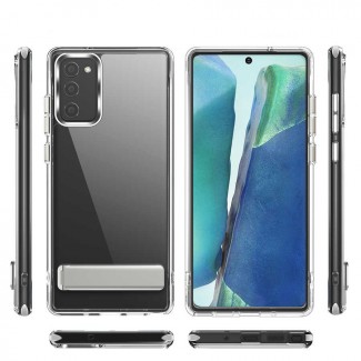 Galaxy S20 FE Kılıf Standlı Şeffaf Silikon Zore L-Stand Kapak Galaxy S20 FE Kılıf Standlı Şeffaf Silikon Zore L-Stand Kapak