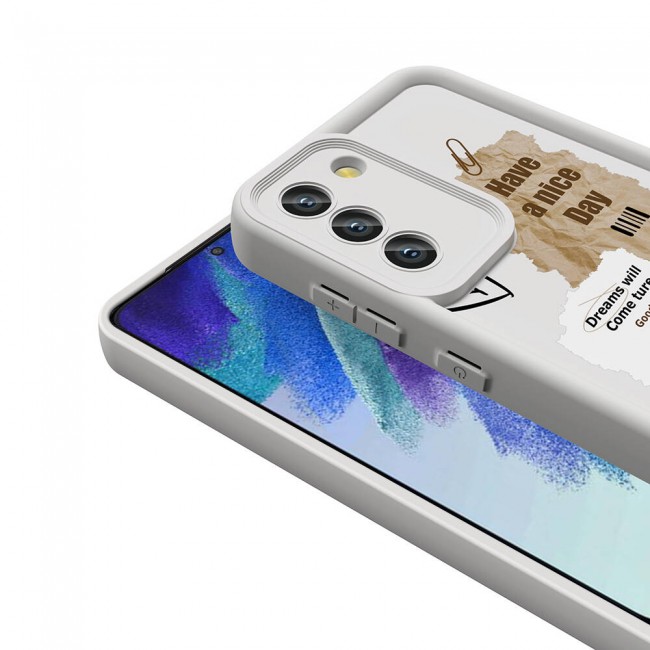 Galaxy S21 FE Kılıf Kamera Korumalı Baskılı Arka Yüzey Zore Klas Kapak Galaxy S21 FE Kılıf Kamera Korumalı Baskılı Arka Yüzey Zore Klas Kapak