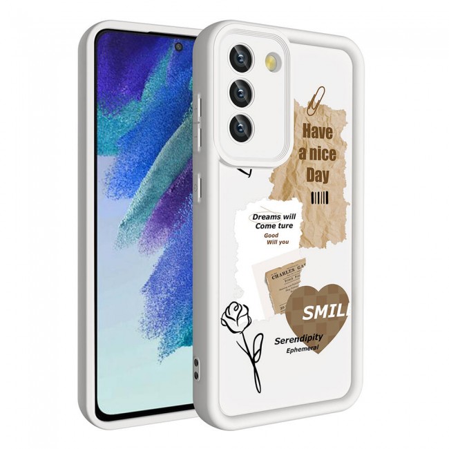 Galaxy S21 FE Kılıf Kamera Korumalı Baskılı Arka Yüzey Zore Klas Kapak Galaxy S21 FE Kılıf Kamera Korumalı Baskılı Arka Yüzey Zore Klas Kapak