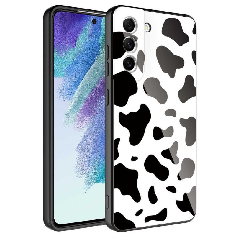 Bal-z Galaxy S21 FE Kılıf Kamera Korumalı Desenli Sert Silikon  Epoksi Kapak