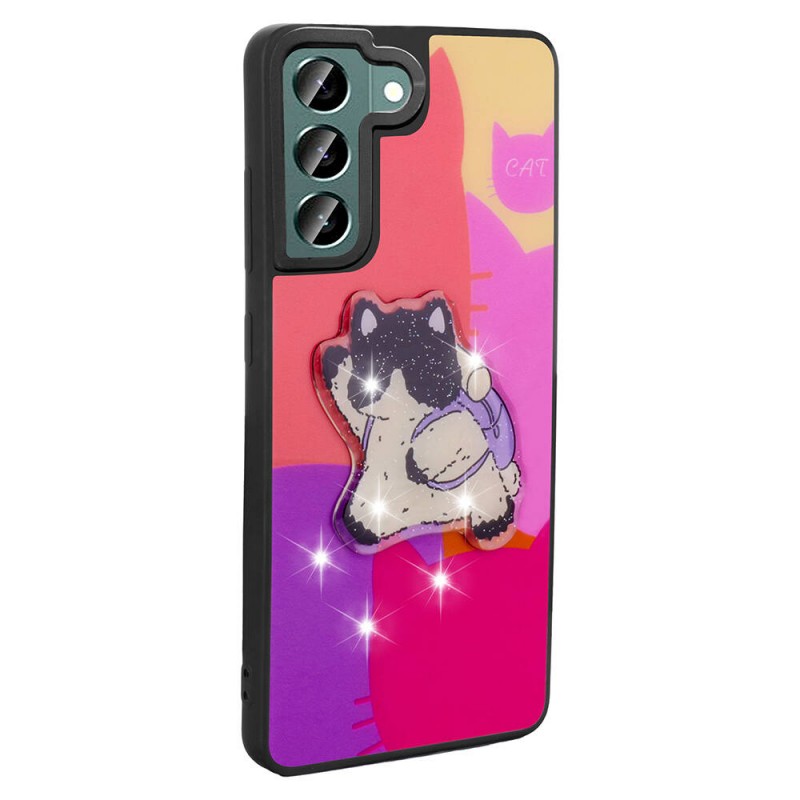 Bal-z Galaxy S21 FE Kılıf Parlayan Kabartmalı İkonik Figürlü  Amas Silikon Kapak