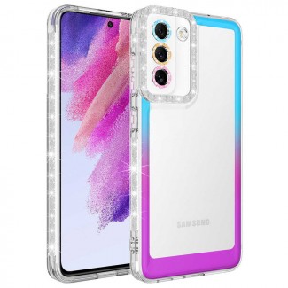 Galaxy S21 FE Kılıf Simli ve Renk Geçiş Tasarımlı Lens Korumalı Zore Park Kapak Galaxy S21 FE Kılıf Simli ve Renk Geçiş Tasarımlı Lens Korumalı Zore Park Kapak