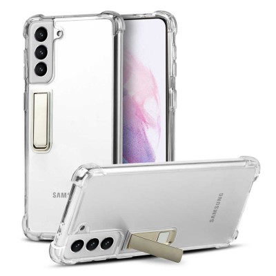 Bal-z Galaxy S21 Kılıf  Standlı Süper Silikon Kapak