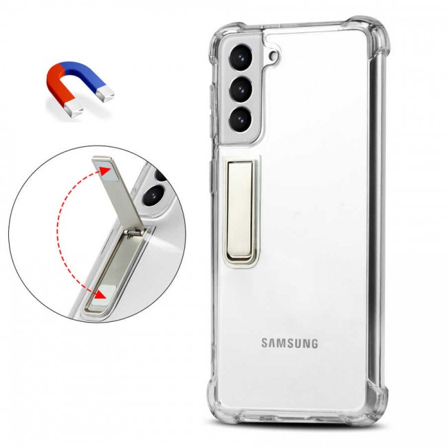 Galaxy S21 Kılıf Zore Standlı Süper Silikon Kapak Galaxy S21 Kılıf Zore Standlı Süper Silikon Kapak