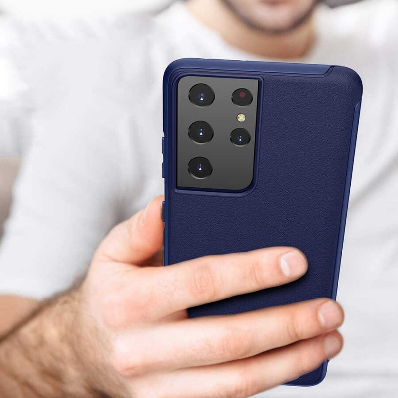 Bal-z Galaxy S21 Ultra Kılıf ​​​​​Wiwu Sand Stone Kapak