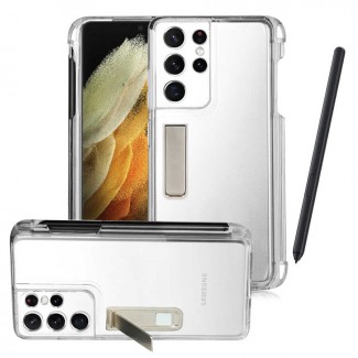 Galaxy S21 Ultra Kılıf Zore Kalem Bölmeli Standlı Süper Silikon Kapak Galaxy S21 Ultra Kılıf Zore Kalem Bölmeli Standlı Süper Silikon Kapak