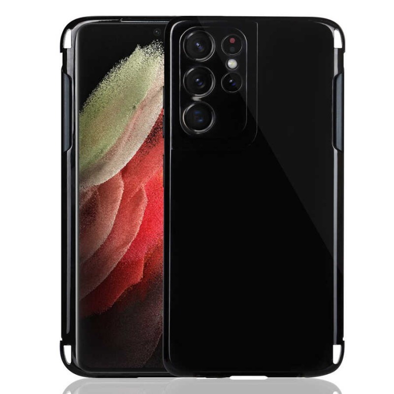 Bal-z Galaxy S21 Ultra Kılıf  Kalem Bölmeli Süper Silikon Kapak