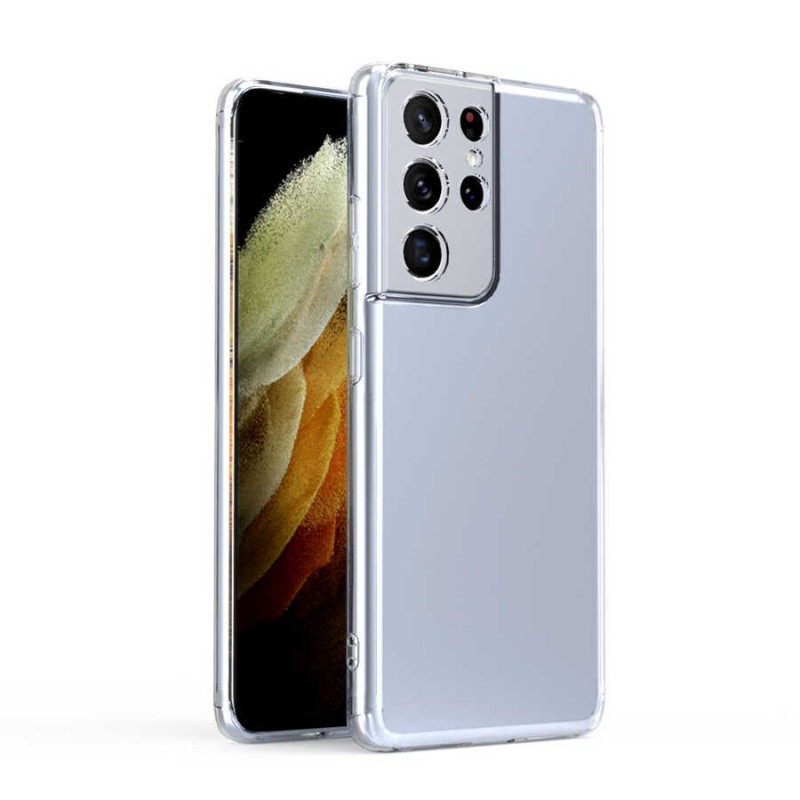 Bal-z Galaxy S21 Ultra Kılıf  Kamera Korumalı Süper Silikon Kapak