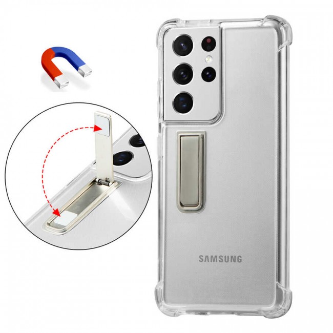 Galaxy S21 Ultra Kılıf Zore Standlı Süper Silikon Kapak Galaxy S21 Ultra Kılıf Zore Standlı Süper Silikon Kapak