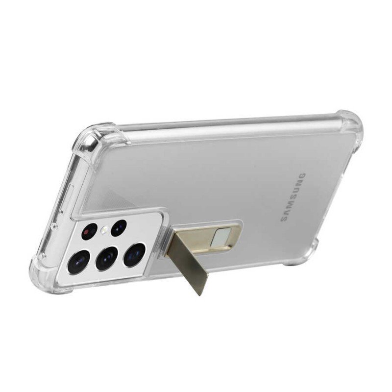 Bal-z Galaxy S21 Ultra Kılıf  Standlı Süper Silikon Kapak