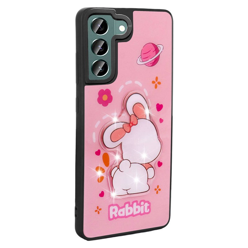 Bal-z Galaxy S22 Kılıf Parlayan Kabartmalı İkonik Figürlü  Amas Silikon Kapak