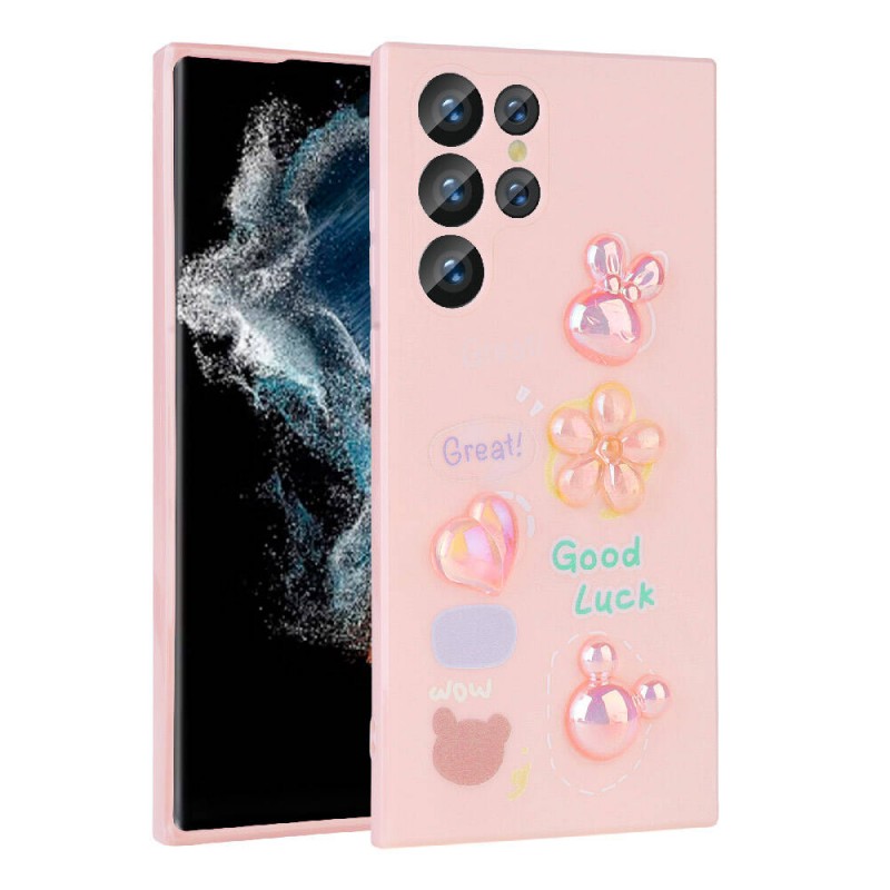 Bal-z Galaxy S22 Ultra Kılıf Kabartma Figürlü Parlak  Toys Silikon Kapak