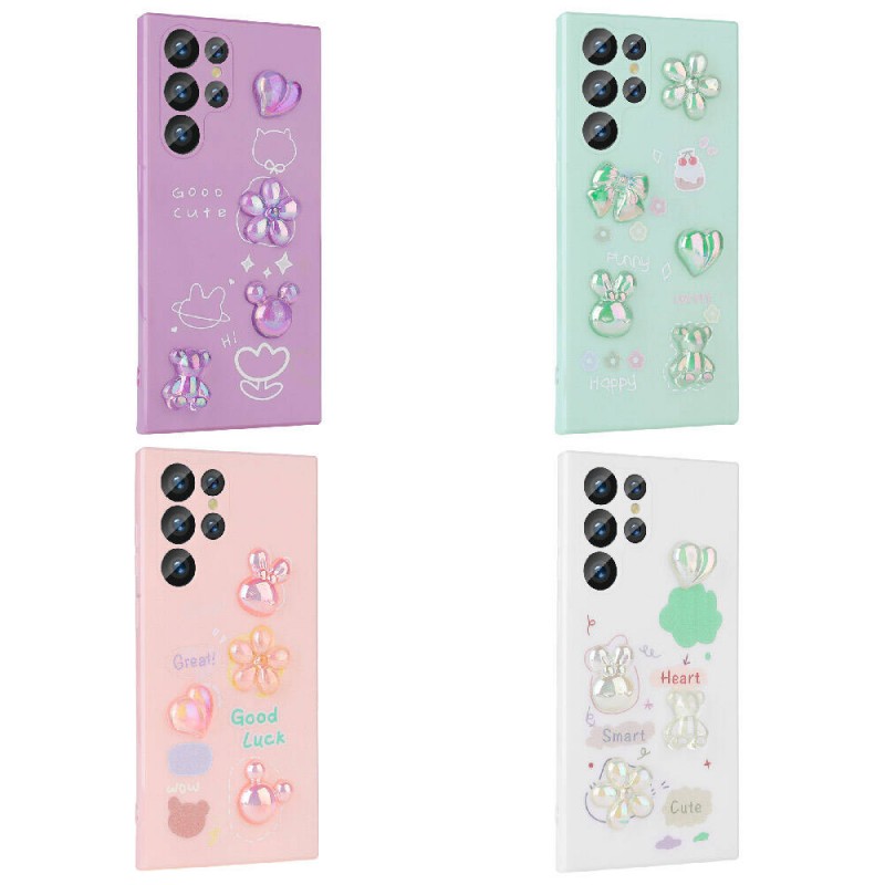 Bal-z Galaxy S22 Ultra Kılıf Kabartma Figürlü Parlak  Toys Silikon Kapak