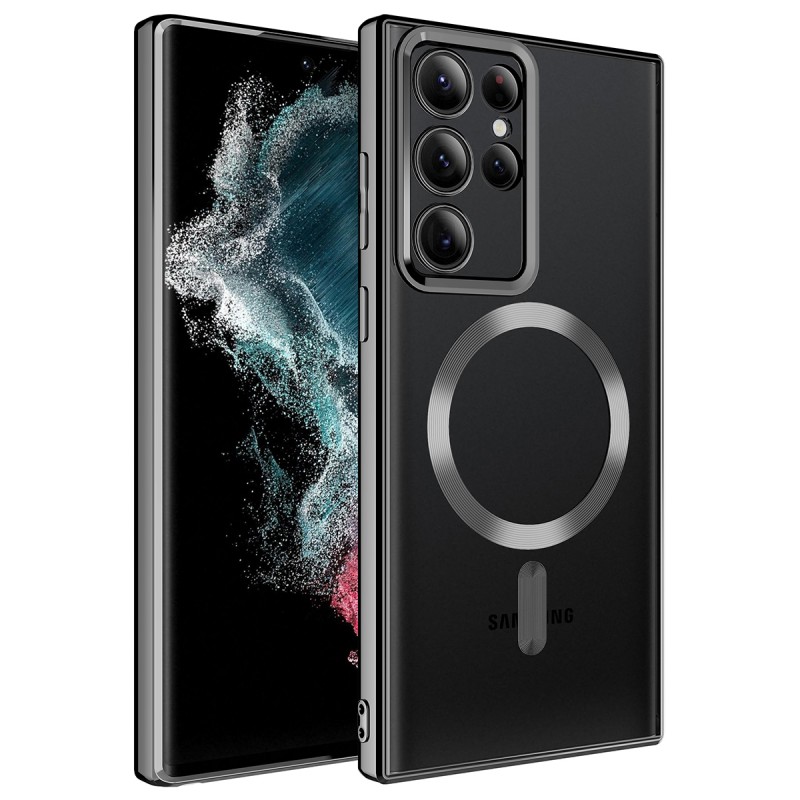 Bal-z Galaxy S22 Ultra Kılıf M-safe Wireless Şarj Özellikli  Setro Silikon