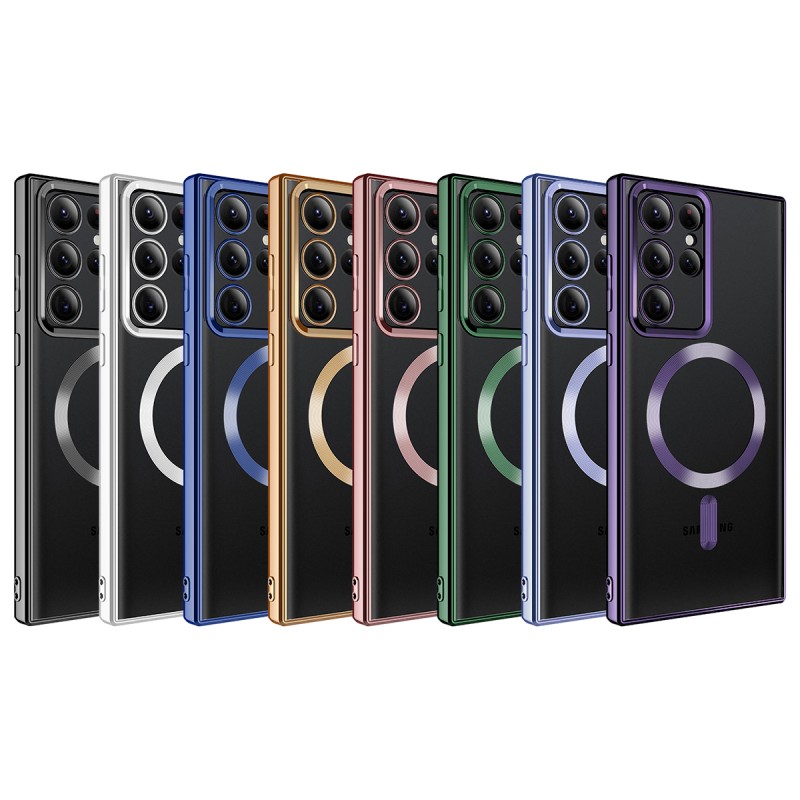 Bal-z Galaxy S22 Ultra Kılıf M-safe Wireless Şarj Özellikli  Setro Silikon