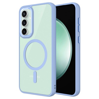 Bal-z Galaxy S23 FE Kılıf Wireless Şarj Özellikli  Krom M-safe Silikon Kapak