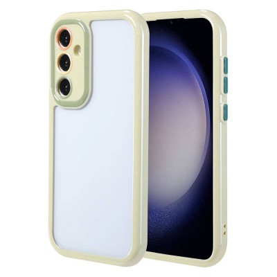 Bal-z Galaxy S23 Kılıf Kamera Korumalı Renkli Kenar ve Çerçeve Tasarımlı  Vitamin Kapak