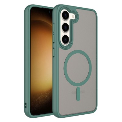 Bal-z Galaxy S23 Kılıf Mat Arka Yüzey Wireless Şarj Özellikli  Flet M-safe Kapak