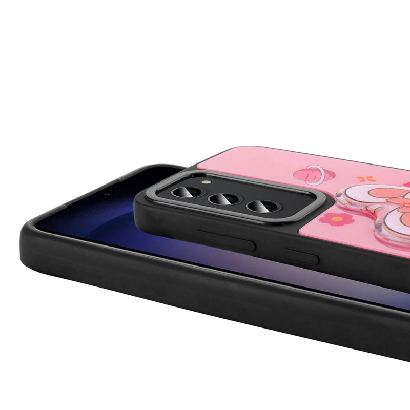 Bal-z Galaxy S23 Kılıf Parlayan Kabartmalı İkonik Figürlü  Amas Silikon Kapak