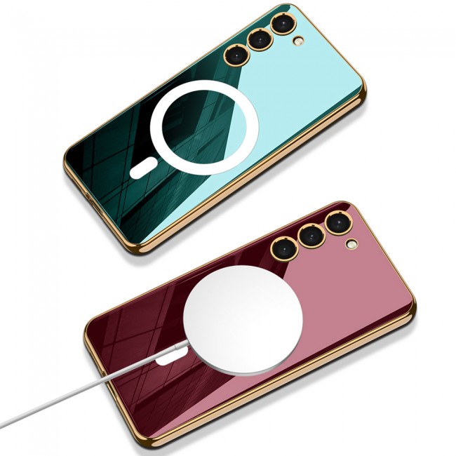 Galaxy S23 Kılıf Wireless Şarj Özellikli Kenarları Elektroplating Kaplama Aynalı Zore Kent Kapak Galaxy S23 Kılıf Wireless Şarj Özellikli Kenarları Elektroplating Kaplama Aynalı Zore Kent Kapak