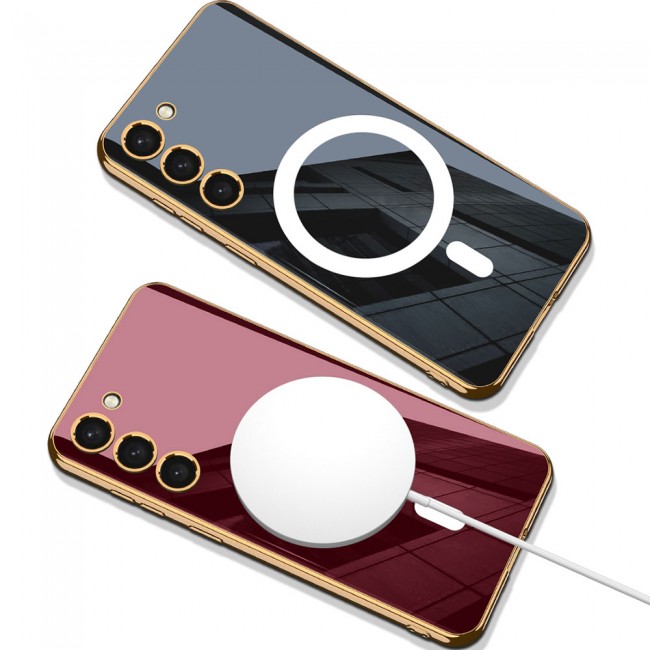Galaxy S23 Kılıf Wireless Şarj Özellikli Kenarları Elektroplating Kaplama Aynalı Zore Kent Kapak Galaxy S23 Kılıf Wireless Şarj Özellikli Kenarları Elektroplating Kaplama Aynalı Zore Kent Kapak