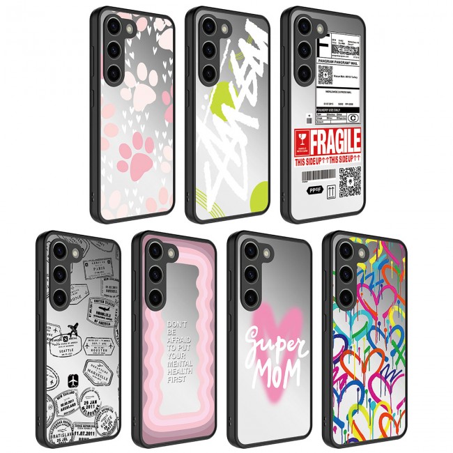 Galaxy S23 Plus Kılıf Aynalı Desenli Kamera Korumalı Parlak Zore Mirror Kapak Galaxy S23 Plus Kılıf Aynalı Desenli Kamera Korumalı Parlak Zore Mirror Kapak