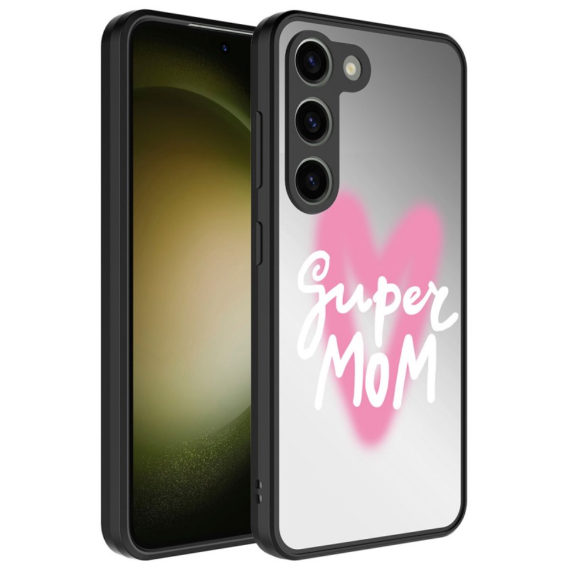 Bal-z Galaxy S23 Plus Kılıf Aynalı Desenli Kamera Korumalı Parlak  Mirror Kapak