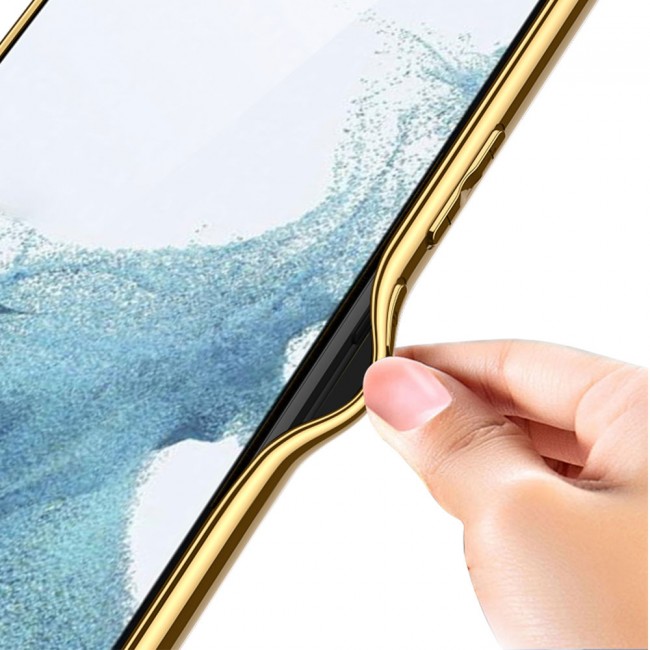 Galaxy S23 Plus Kılıf Deri Görünümlü Kenarları Elektroplating Kaplama Zore Fizyon Kapak Galaxy S23 Plus Kılıf Deri Görünümlü Kenarları Elektroplating Kaplama Zore Fizyon Kapak