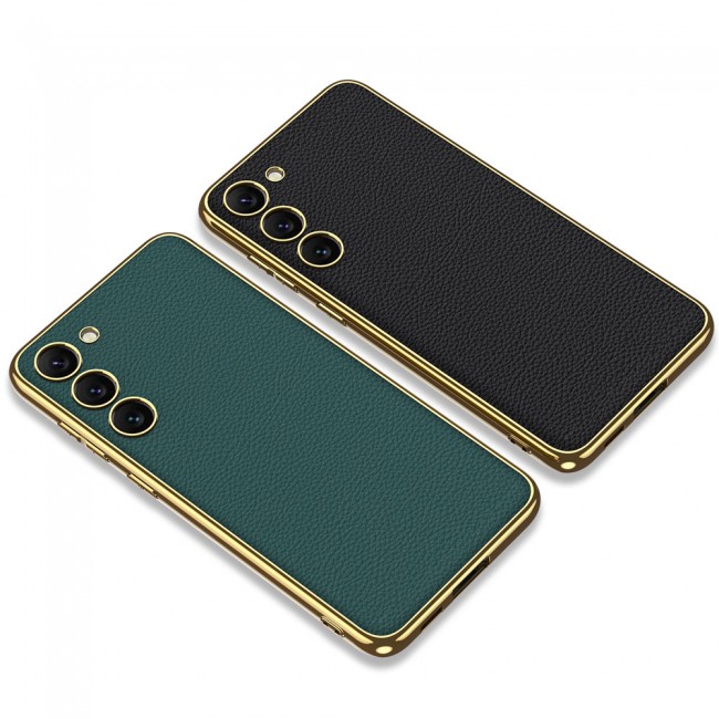 Galaxy S23 Plus Kılıf Deri Görünümlü Kenarları Elektroplating Kaplama Zore Fizyon Kapak Galaxy S23 Plus Kılıf Deri Görünümlü Kenarları Elektroplating Kaplama Zore Fizyon Kapak