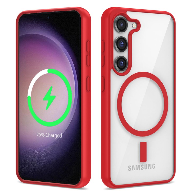 Bal-z Galaxy S23 Plus Kılıf M-safe Wireless Şarj Özellikli Silikon  Ege Kapak