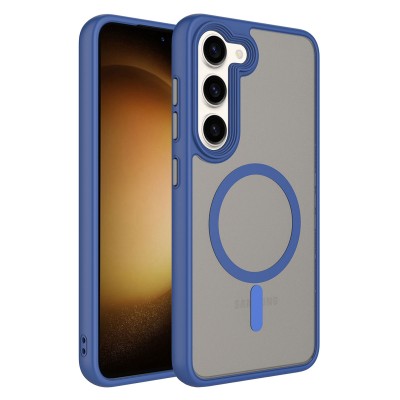 Bal-z Galaxy S23 Plus Kılıf Mat Arka Yüzey Wireless Şarj Özellikli  Flet M-safe Kapak