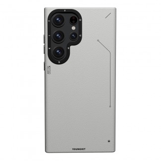 Galaxy S23 Ultra Kılıf M-safe Şarj Özellikli Basit Mat Deri Desenli Youngkit Tech Fashion Serisi Kapak Galaxy S23 Ultra Kılıf M-safe Şarj Özellikli Basit Mat Deri Desenli Youngkit Tech Fashion Serisi Kapak