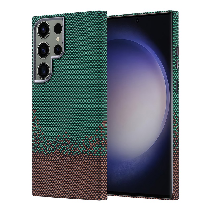 Bal-z Galaxy S23 Ultra Kılıf M-safe Şarj Özellikli Karbon Fiber Görünümlü Zore Nekst Kapak