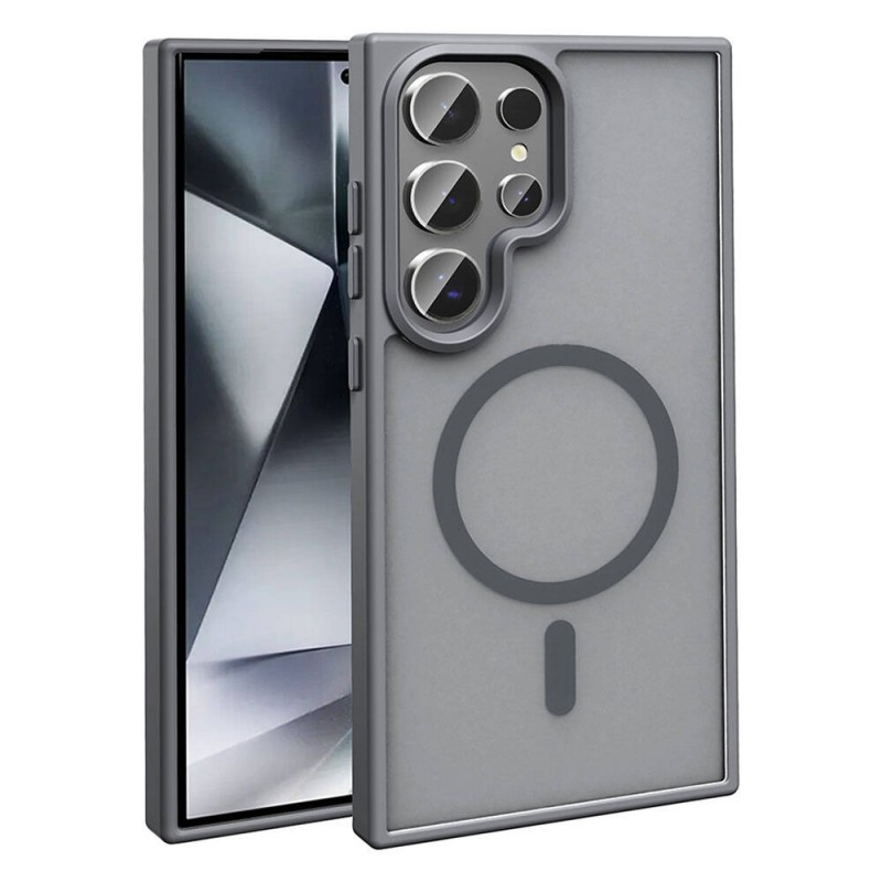 Bal-z Galaxy S23 Ultra Kılıf M-safe Şarj Özellikli Mat Arka Yüzey  Sio Kapak