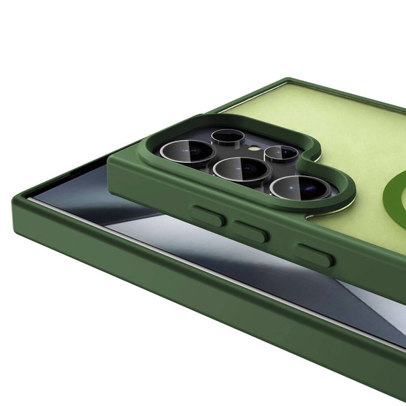 Bal-z Galaxy S23 Ultra Kılıf M-safe Şarj Özellikli Mat Arka Yüzey  Sio Kapak