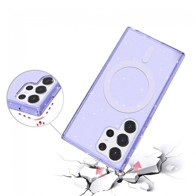 Galaxy S23 Ultra Kılıf Magsafe Şarj Özellikli Parlayan Simli Saydam Renkli Zore Allstar Kapak Galaxy S23 Ultra Kılıf Magsafe Şarj Özellikli Parlayan Simli Saydam Renkli Zore Allstar Kapak