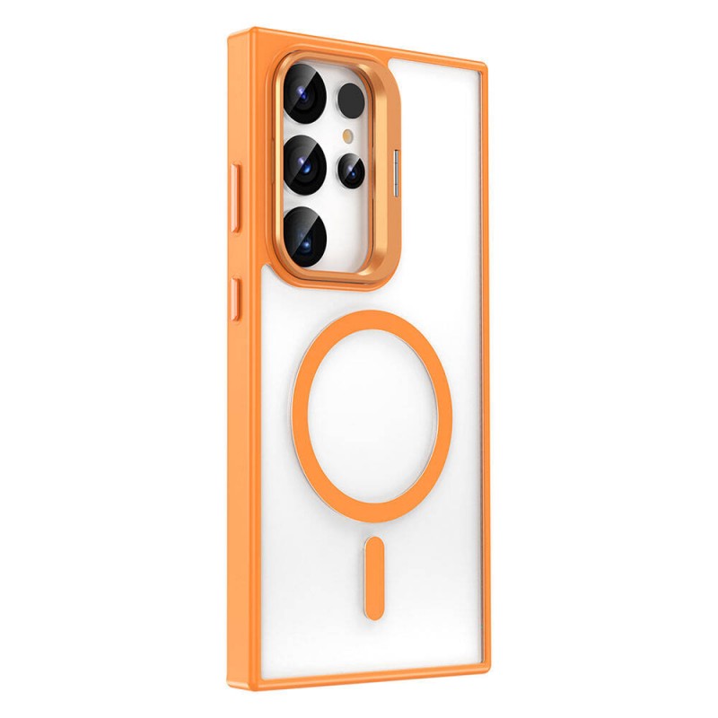 Bal-z Galaxy S23 Ultra Kılıf M-safe Şarj Özellikli Standlı  M-safe Klon Kapak