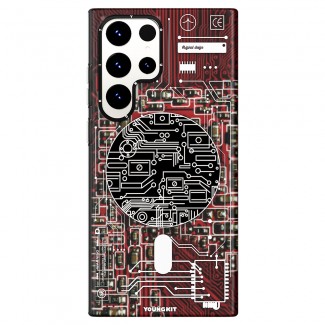Galaxy S23 Ultra Kılıf M-safe Şarj Özellikli YoungKit Technology Serisi Kapak Galaxy S23 Ultra Kılıf M-safe Şarj Özellikli YoungKit Technology Serisi Kapak