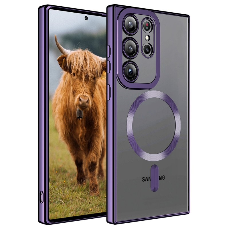 Bal-z Galaxy S23 Ultra Kılıf M-safe Wireless Şarj Özellikli  Setro Silikon