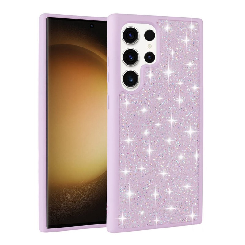 Bal-z Galaxy S23 Ultra Kılıf Parlak Taşlı Tasarım  Pırlanta Kapak